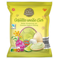 Gefüllte weiße Eier 150 g, Limette-Joghurt