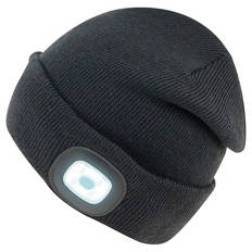 LED-Mütze, Erwachsene, Schwarz