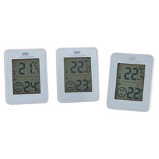 Thermo-/Hygrometer 3er-Set, Weiß