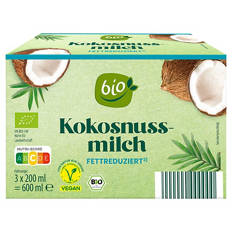 BIO Kokosmilch 3 x 200 ml, 12-14 % Fett