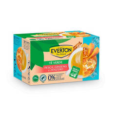 EVERTON Tè verde aromatizzato pesca, ginseng e zenzero