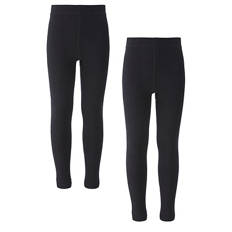 Kinder Thermo-Leggings, Schwarz/Schwarz, 110