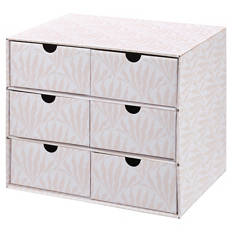 Pappe Ordnungssystem, Kleine Utensilienbox, Blätter Beige