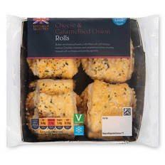Cheese & Caramelised Onion Rolls 4 Pack
