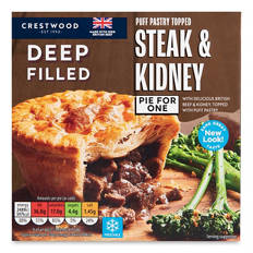 Deep Filled Steak & Kidney Pie For One