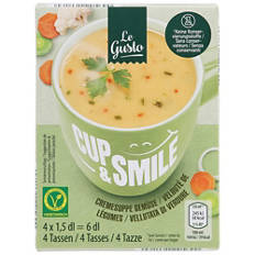 Instant Tassensuppen, Gemüse