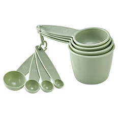 Küchen­utensilien, Tassen und Löffel 8er-Set, Hellgrün