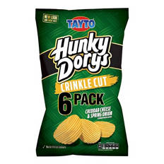 Cheddar Cheese & Spring Onion Crinkle Cut Crisps 6 Pack