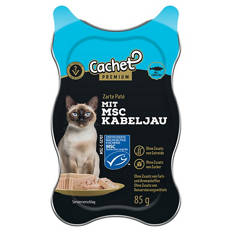 Katzen Nassfutter 85 g, Kabeljau-Pastete