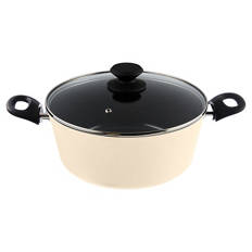 Keramik Pfanne, 26 cm, Vorratstopf, Creme