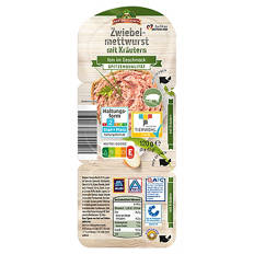 Zwiebelmettwurst 120 g, Kräuter