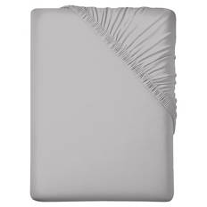 Winterjersey-Spannbetttuch, 180 - 200 x 200 cm Hellgrau