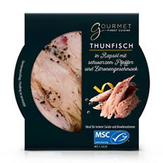 Thunfisch Mix, in Rapsöl mit schwarzem Pfeffer und Zitrone