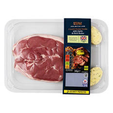 Lamb Rumps with garlic and herb butter