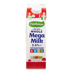Irish Whole Mega Milk 3.5% Fat