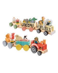 Wooden Animal Train