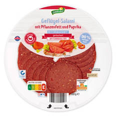 Fettreduzierte Geflügelsalami 100 g, Paprika