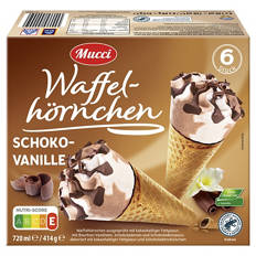 Waffelhörnchen 720 ml, Schoko-Vanille