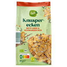Bio Knusperecken 80 g, Linse Reis