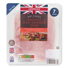 British Dry Cured Oak Smoked Ham 7 Slices