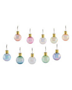 Solar Iridescent Hanging Bulbs