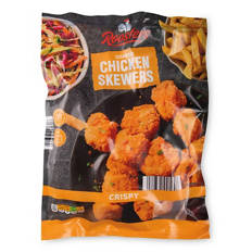 Crispy Breaded Coated Chicken Skewers