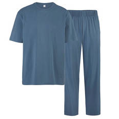 Herren Pyjama, Hellblau, M