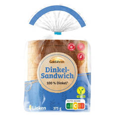 Kleiner Sandwichtoast Dinkel 375 g