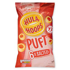 Salted Hula Hoops 6 Pack