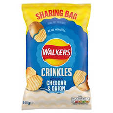 Cheddar & Onion Crinkle Crisps