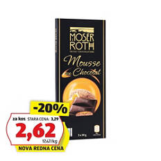 Mousse polnjena čokolada, pomaranča
