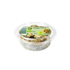 Bio-Antipasti 150 g, Grüne Oliven