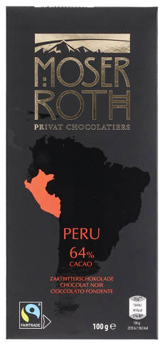 Tavoletta di cioccolato Perù 64%