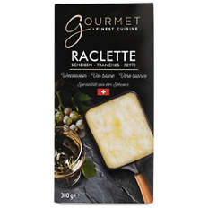 Fromage à raclette en tranches, au vin blanc