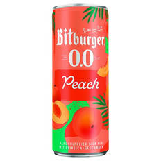 Bitburger 0,0 Alkoholfrei Dose 330 ml, Peach