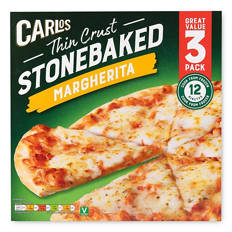 Thin Crust Stonebaked Margherita Pizza 3 Pack