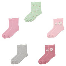 Socken, 5 Paar, Blume, 23/26