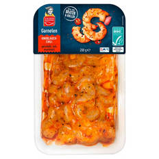 Garnelen-Sortiment 200 g, Knoblauch-Chili