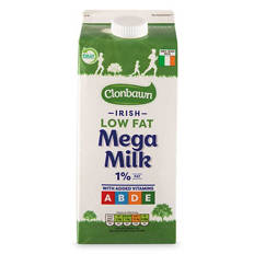 Irish Low Fat Mega Milk 1% Fat