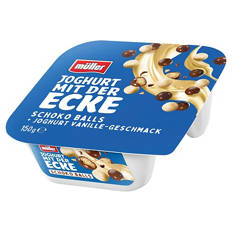 MÜLLER,  Joghurt mit der Ecke 150g, Schoko Balls