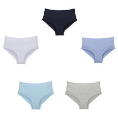 Kinder Unterwäsche / Retropants 5er-Set, Blau Hipster, 122/128