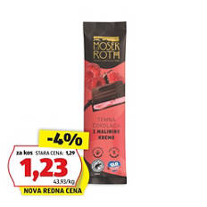 Polnjena čokoladna tablica, malina