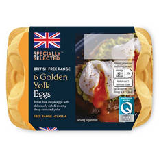 British Free Range Golden Yolk Eggs 6 Pack