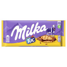 Tafelschokolade 87 g, Milka & TUC Cracker
