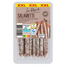 Landbeck, Salametti XXL, Schwarzer Pfeffer, 200g