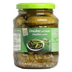 Cornichons fins, aux herbes