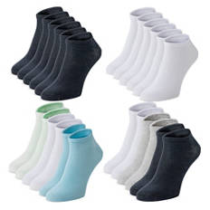 Damen-/Herren-Sneaker-Socken, Baumwolle (BIO), Schwarz, 43/46