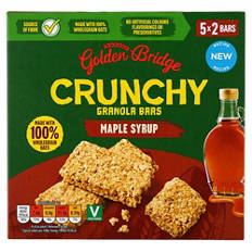 Crunchy Maple Syrup Granola Bars 5 Pack