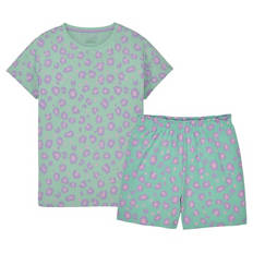 Kinder Sommer Pyjama, Türkis AOP, 122/128