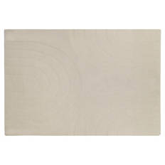 Teddy- Fleece-Teppich, Beige strukturiert